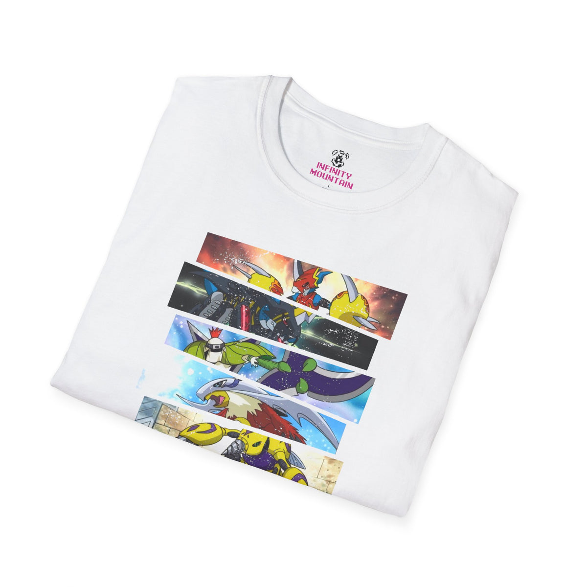 #001 Digimon 02 Armors of Unisex Softstyle T-Shirt