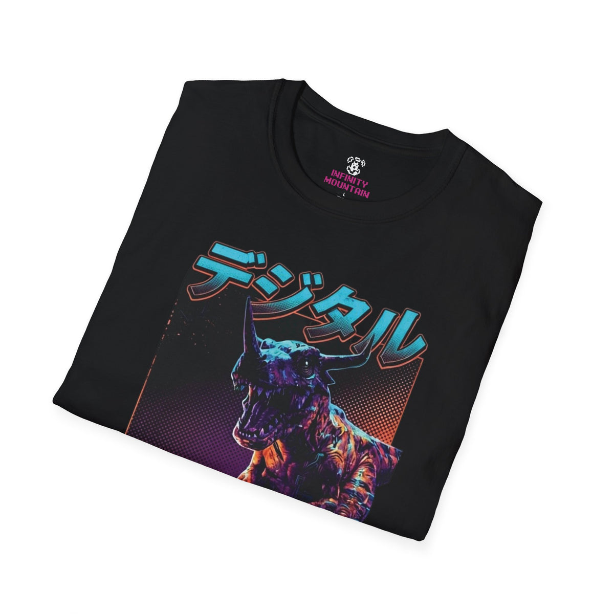 #8 Jurassic park x Digimon Unisex Softstyle T-Shirt